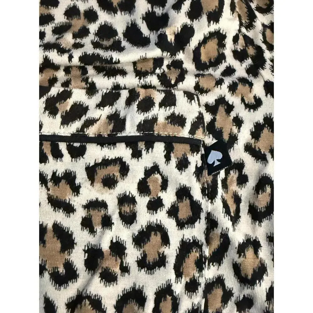 NWOT - Kate Spade New York Animal Print Short Sleeve Cropped Pajama Set XL - Picture 6 of 8